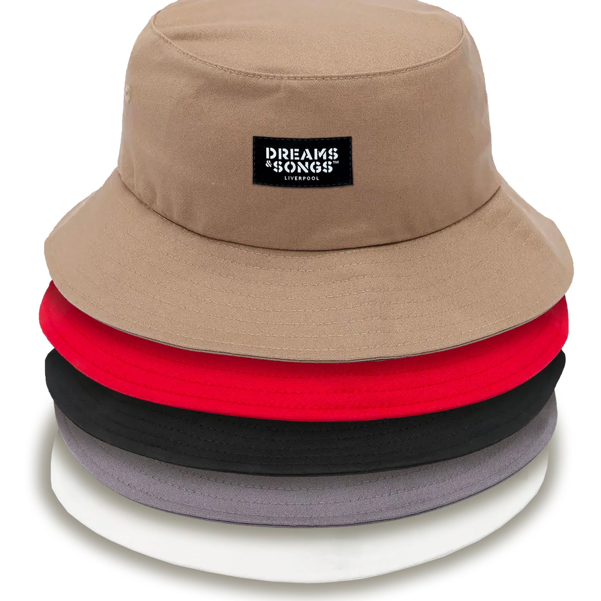 Cotton Twill Bucket Hat Threads For Reds